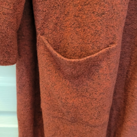 Torrid brick red long cardigan, Size 2 - Picture 5 of 10